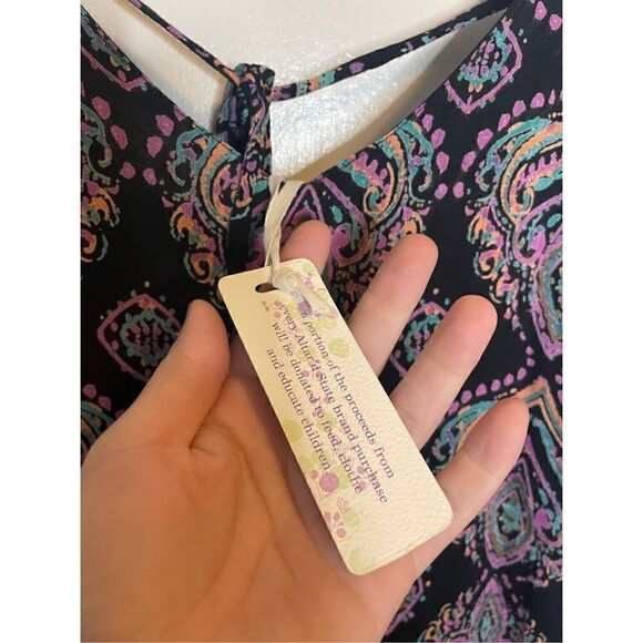 Altar'd State Black Size Medium Low Back Sleeveless Boho mini Dress size L NWT - Picture 6 of 12